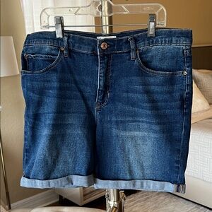 Nicole Miller Dark Blue Jean Shorts